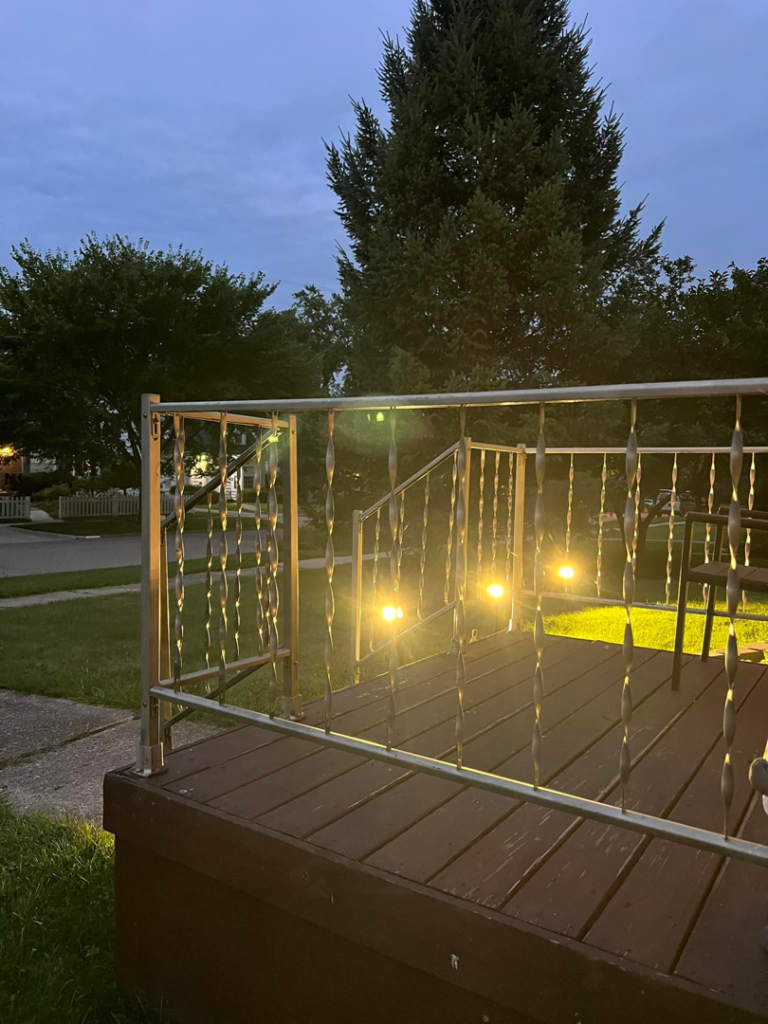 Outdoor porch and deck lighting installation by Harris Boys Electrical Services in Flint, MI