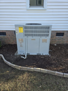 A packaged HVAC unit installed outside a residential home by GS Heating and Air LLC in West Columbia, SC