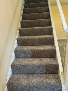 A large room featuring a new patterned carpet installation by Rogers Specialty Flooring and Improvements in Omaha, NE