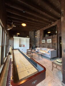 Pendant lighting installation in a rustic room by Kevin Kelley Electrical Inc in Leominster, MA.