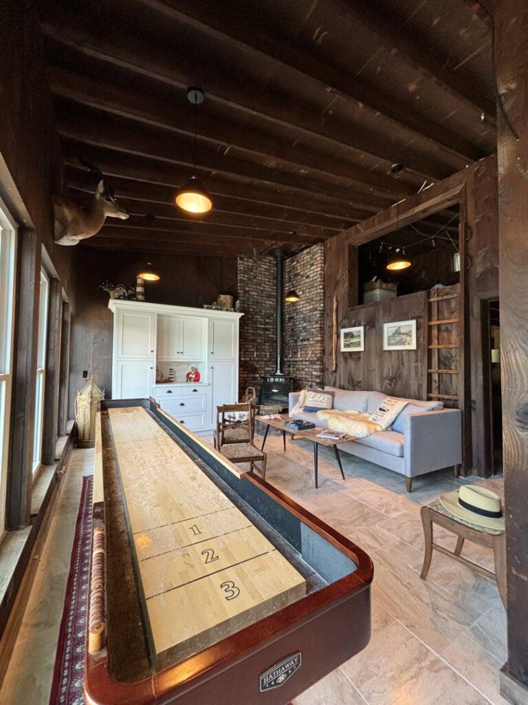 Pendant lighting installation in a rustic room by Kevin Kelley Electrical Inc in Leominster, MA.