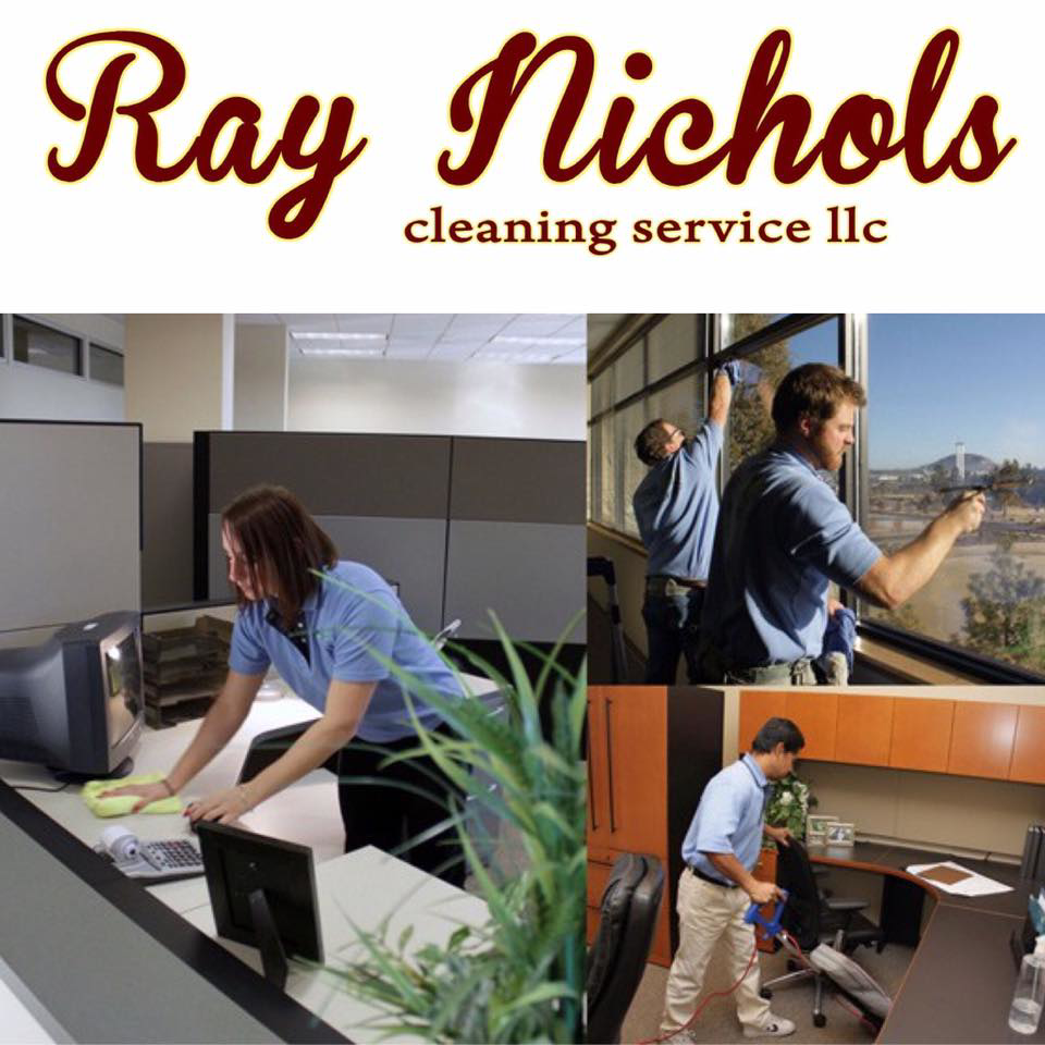 A cleaning professional vacuuming carpet in an office space by Ray Nichols Cleaning Service in Fort Smith, AR.