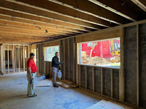 PestNation technicians performing a pest control pre-treatment in a new construction home in Buford, GA