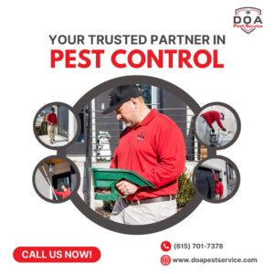 An overview of pest control services being performed by technicians from DOA Pest Service in Nashville, TN.