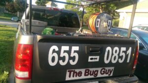 The Bug Guy's pest control truck with equipment, ready for service in Springfield, MO.