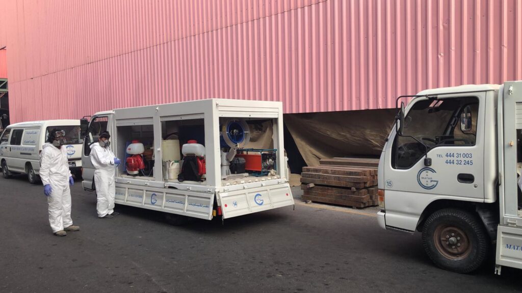 Matar Termite & Pest Control technicians and service vehicles equipped for pest control in Alexandria, VA.