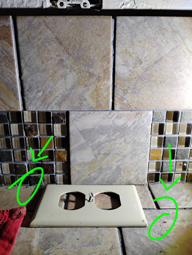 Evidence of pests found during an inspection near a kitchen outlet by Pestpuncherspcs in Rio Rancho, NM.