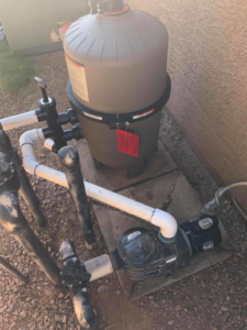 A well-maintained pool filter and pump system by Classic Pool Service in Surprise, AZ