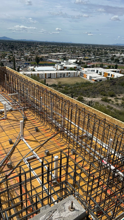 Pool rebar structure and plumbing being installed by SoCal Pool Construction LLC in Scottsdale, AZ.