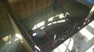 Rebar framing for a new pool or spa under construction by Wetworks Pool and Spa in Englewood, CO.