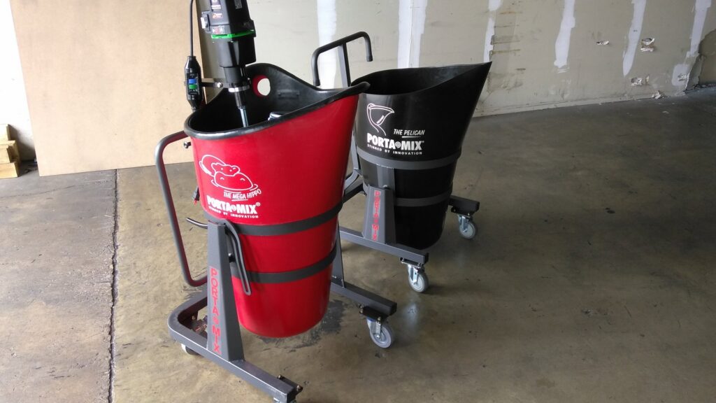 Porta-Mix buckets for mixing flooring compounds, available at East Bay Supply Co. in Birmingham, AL.