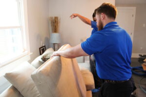 Professional carpet cleaning equipment in use, demonstrating effective cleaning by Sparky Carpet Cleaning in Baton Rouge, LA.