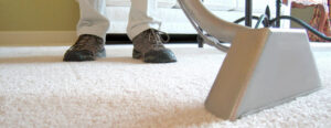 A professional carpet cleaning service in progress by Riccel Carpet & Cleaning in Las Vegas, NV.