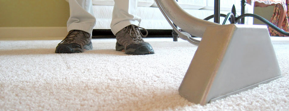 A professional carpet cleaning service in progress by Riccel Carpet & Cleaning in Las Vegas, NV.