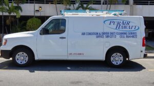 A Purair Hawaii service van for air condition and dryer duct cleaning services in Honolulu, HI.