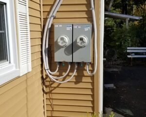 Radiant floor heating mat installation with wiring visible by Gurley Electric LLC in Churchville, MD