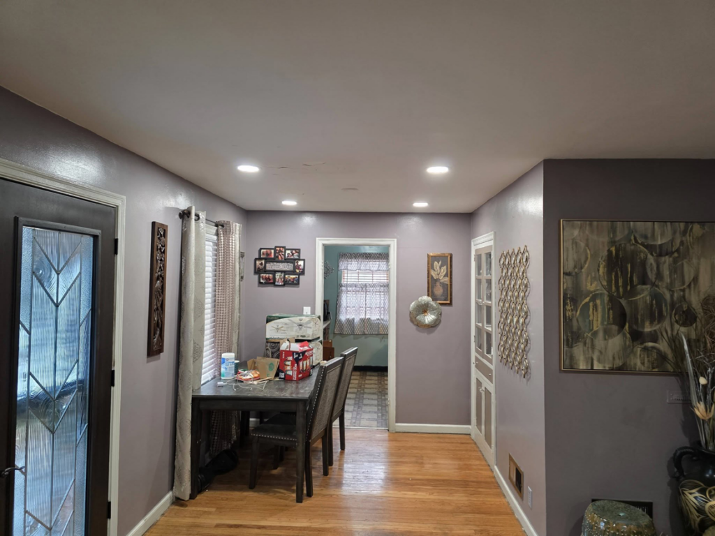 Modern recessed lighting installed in a hallway by J Turner Electric LLC in Indianapolis, IN.