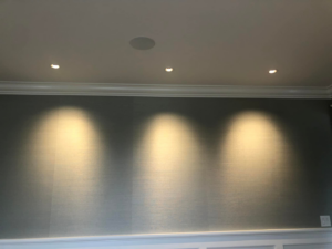 Recessed lighting and ceiling speaker installation by Cannizzo Electric, Inc. in Rochester, NY.