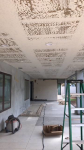 Recessed lighting installed in a ceiling during a construction project by Lundell Electrical Services in Mesa, AZ.