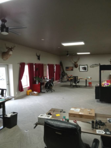 Stylish carpet flooring installed in a recreational area with a pool table by Abbey Carpet and Flooring of Kalispell, MT