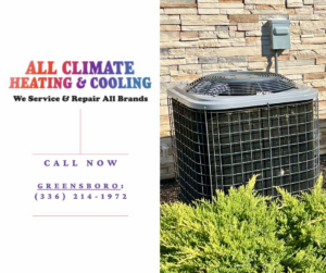 A residential outdoor air conditioning unit installed by All Climate Heating & Cooling in Redmond, WA