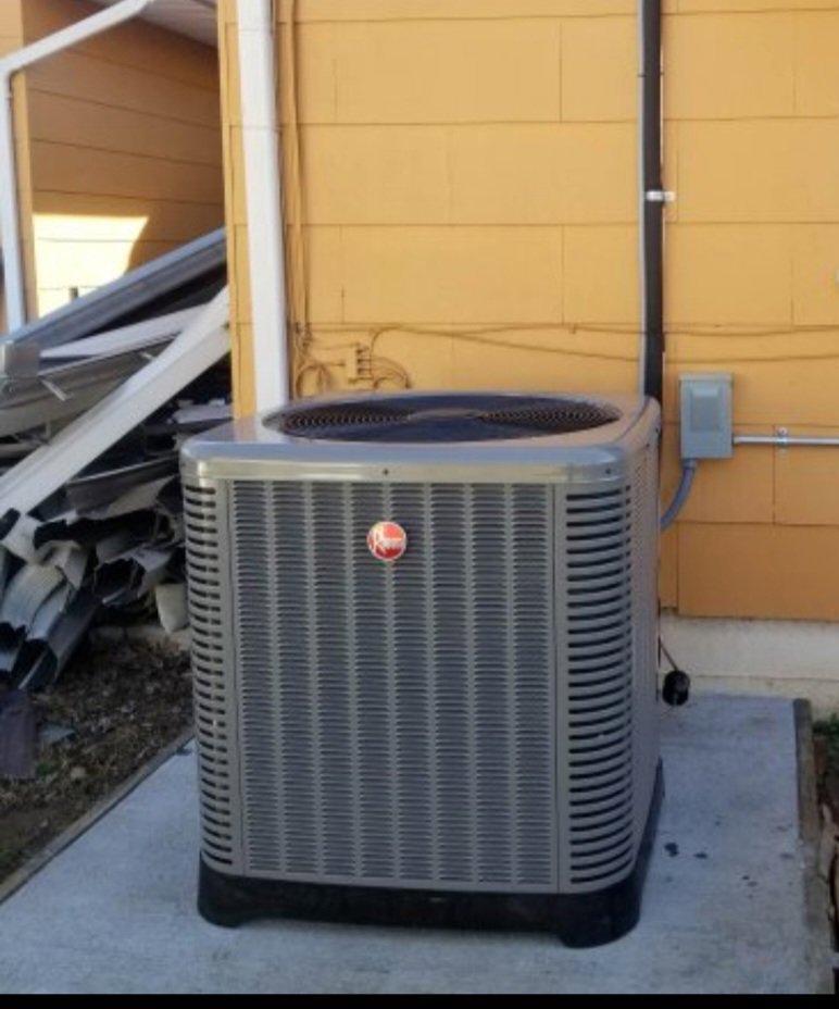 A newly installed residential air conditioning unit by Xtreme Heating & Cooling in Tulsa, OK