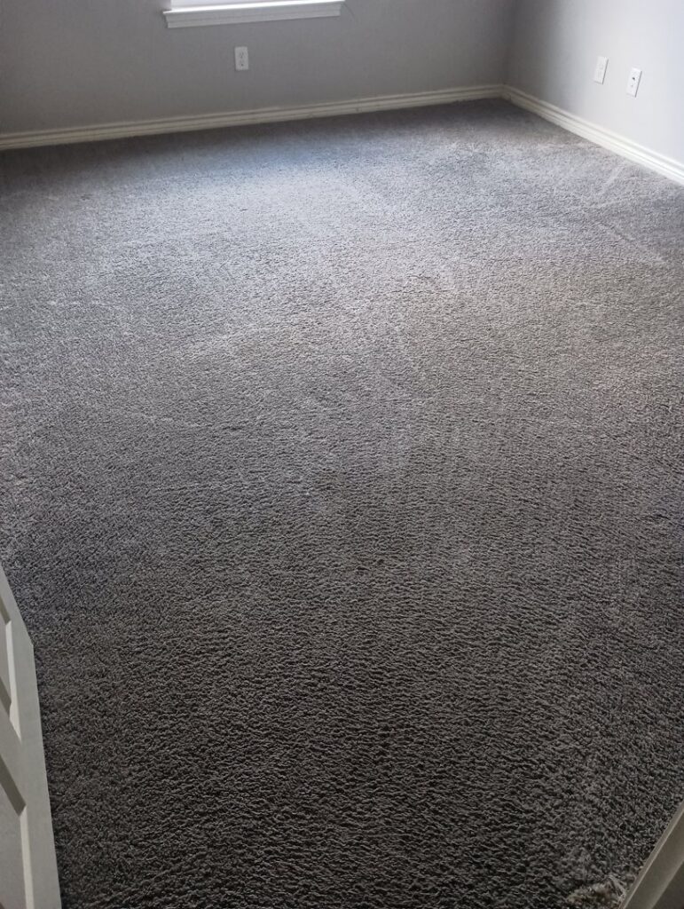 A residential carpet looking fresh and clean after service from KCclean in Arlington, TX
