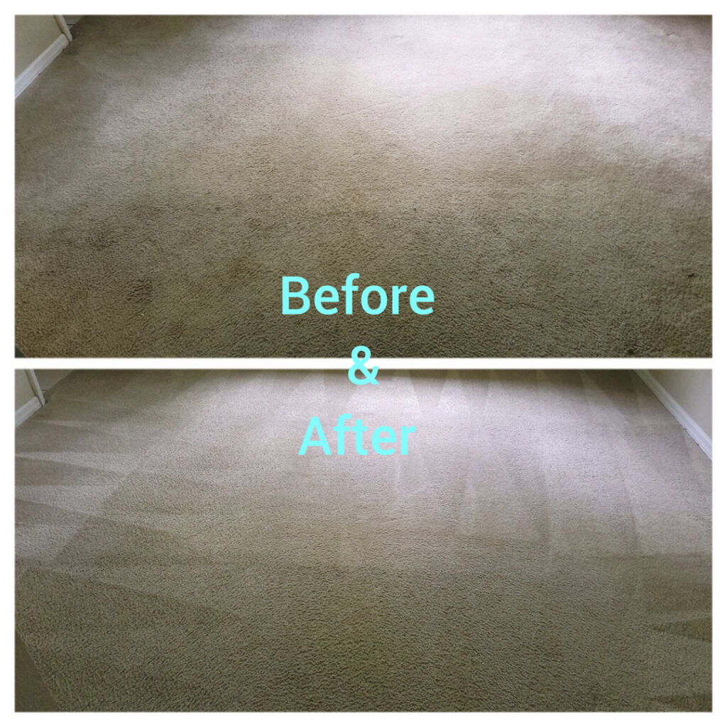 Residential carpet cleaning before and after results by M&M Carpet & Tile Care in Cape Coral, FL