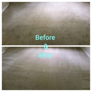 Residential carpet cleaning before and after results by M&M Carpet & Tile Care in Cape Coral, FL