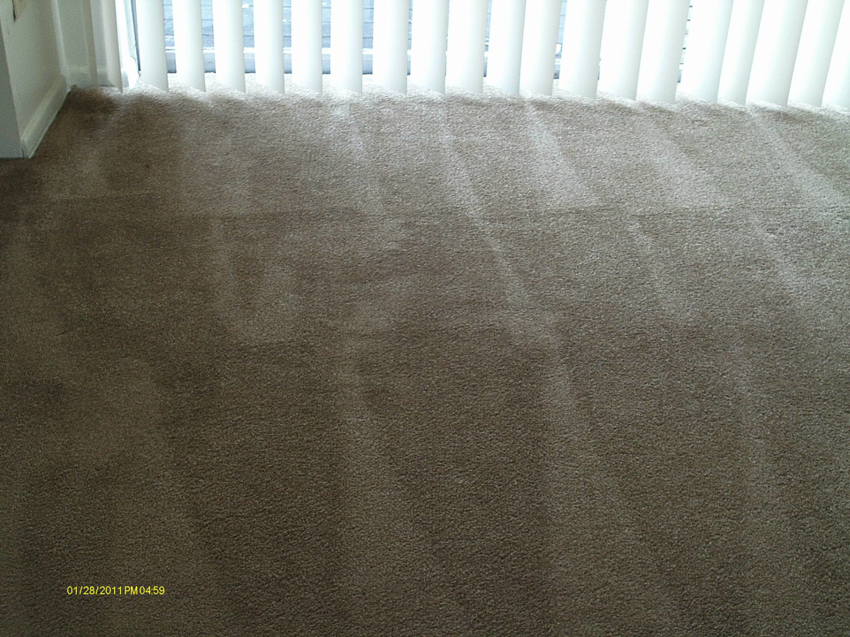 Residential carpet cleaning results on brown carpet by Marty B's General Klean in Cincinnati, OH.
