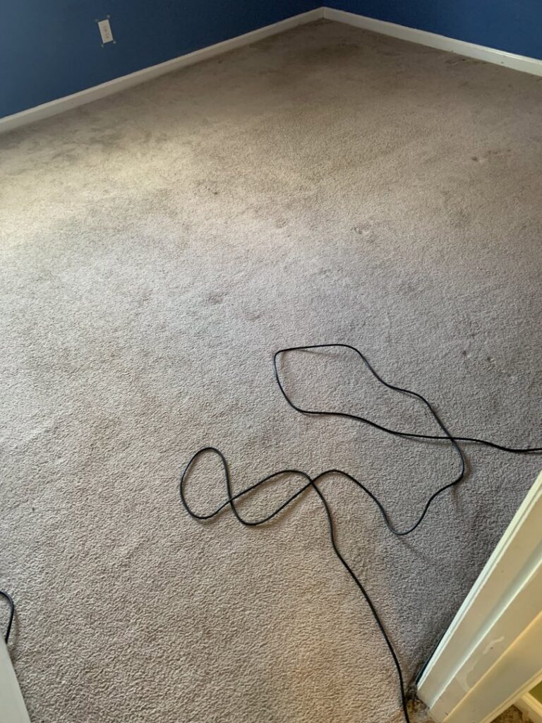A residential carpet showing dirt and wear, ready for cleaning by 843Steamers in Summerville, SC.