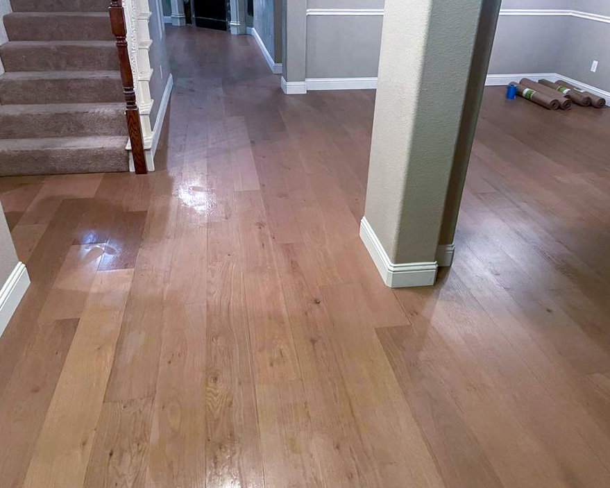 A residential carpeted staircase, expertly installed by Lazos Flooring Service, a carpet contractor in Plano, TX.