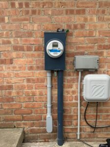 Residential electrical meter and conduit installation by TruVolt Electric in South Bend, IN