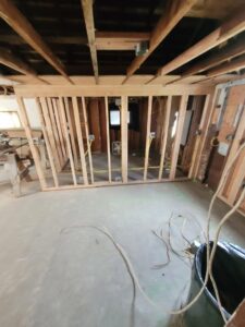 New electrical wiring and outlets installed during a residential rough-in phase by Ant Power Electric in Tacoma, WA.