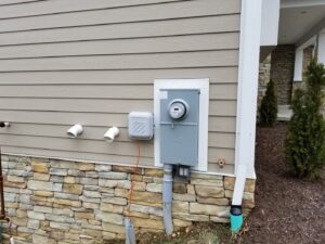 A residential electrical service meter and panel installed by Cargo Electric LLC in Pittsburgh, PA