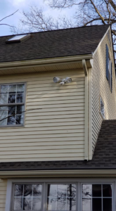 Residential exterior lighting fixture installed on a house by KC Electric in Pompton Plains, NJ.