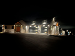 Professional residential exterior lighting installed by Powers Electric and Instrumentation in Kansas City, MO.