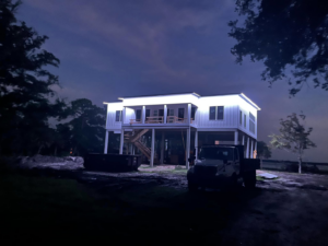 A completed residential exterior lighting project by Metro Electrical Services in Tallahassee, FL