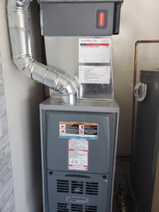 A residential furnace and ductwork installation completed by AccuMax Incorporated in Aurora, IL.