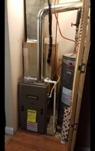 A residential furnace and water heater system serviced by Absolute HVAC in Wilmington, DE.
