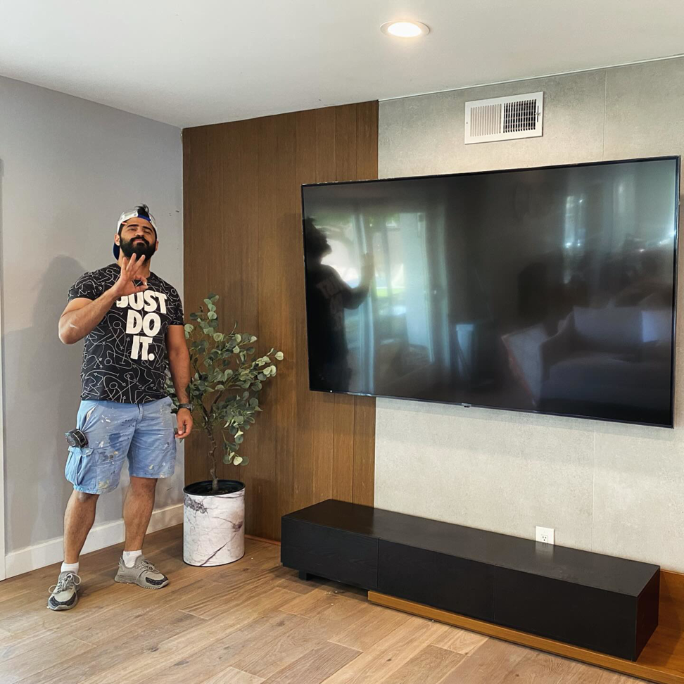 Residential HVAC wall vent in a modern living room by AZ Remodeling & Handyman LLC in Scottsdale, AZ