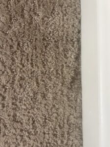 Close-up of a newly installed residential shag carpet by Carpet Center in Wilmington, NC.