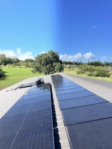 A newly installed residential solar panel system by Big Island Electric & Solar in Hilo, HI