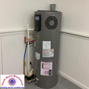 A large residential water heater installed by South Shore Mechanical in Abington, MA