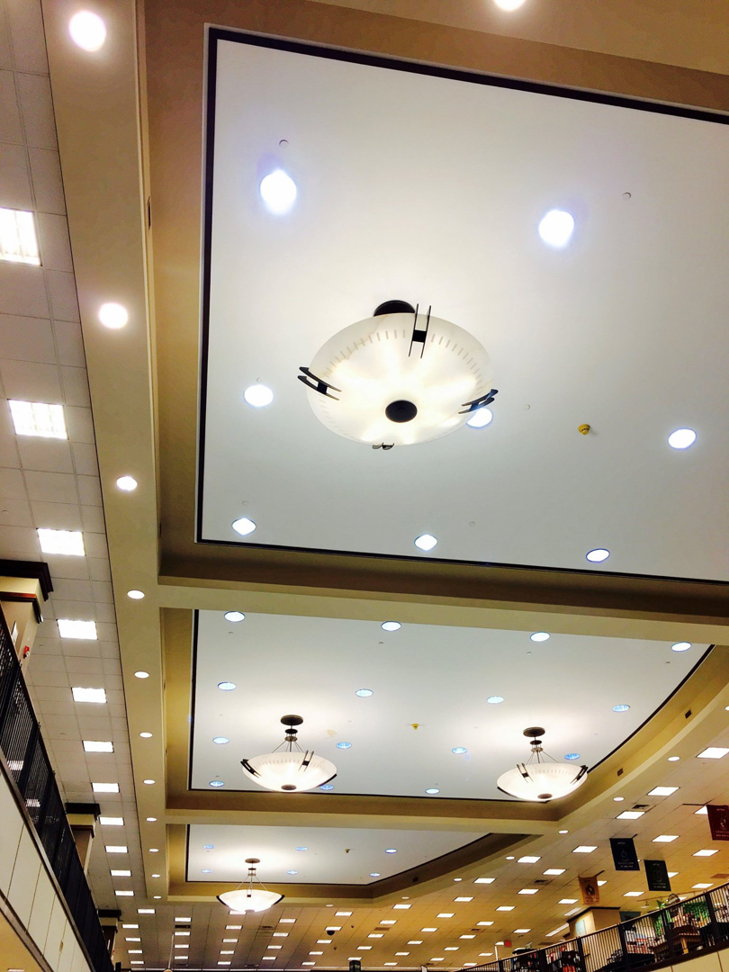 Modern lighting design and installation in a retail store by Lighting Services, Inc. in Waterbury, CT.