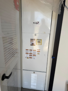 A Revolv indoor air handler or furnace unit installed by Legacy Mechanical LLC in Sunland Park, NM.