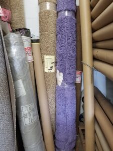 Various rolls of carpet in different colors and textures, ready for installation at Rich's Modern Flooring in Billings, MT.