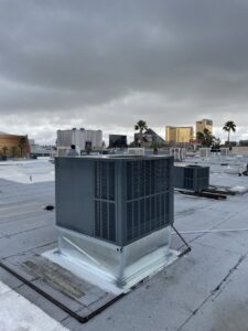 A rooftop commercial HVAC unit installation by Allstar Heating & Cooling in Port Richey, FL