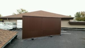 Multiple commercial rooftop HVAC units and equipment installed by Montefusco HVAC in Peoria, IL