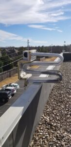 A rooftop HVAC condenser coil component serviced by A1 Mechanical Heating and Cooling Services in Waynesville, OH.